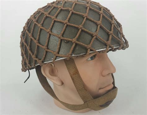 WWII British Airborne Paratrooper Helmet Dated 1944 - Trade In Military