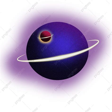 Purple Planet PNG Image, Hand Painted Planet Frosted Blue Purple Planet, Hand Drawn Universe ...