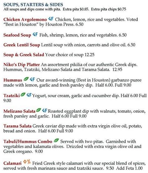 Niko Niko's Menu, Menu for Niko Niko's, Montrose, Houston - Urbanspoon ...