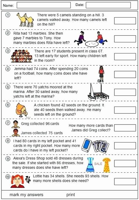 Problem solving Worksheets for Preschoolers Kids Printable Problem ...