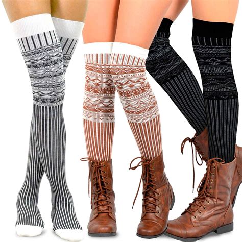 Enjoy Free Worldwide Shipping 2 PAIRS Men's or Women's knee high BOOTS ...