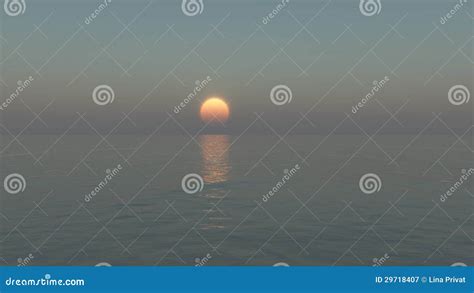 Calm sun setting stock image. Image of calm, waters, sunset - 29718407