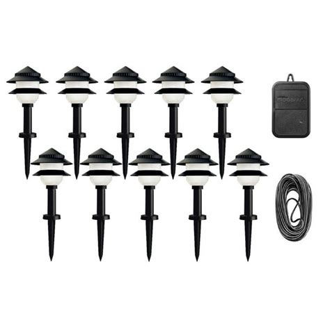 Moonrays 95534 Black Solar Path Lights In Tiered Design (Low Voltage 10-Fixture Kit) - Walmart ...