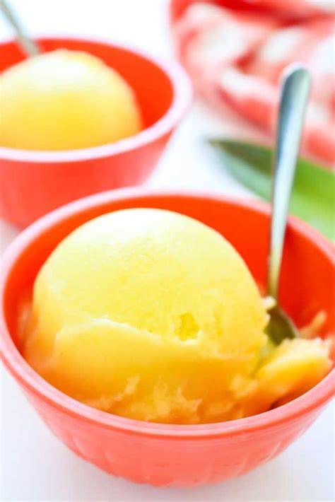 Homemade Pineapple Sorbet Recipe | 2 Ingredient Pineapple Sorbet