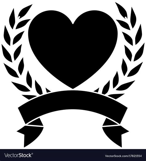 Heart with ribbon icon Royalty Free Vector Image