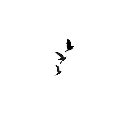 3 Flying Bird Silhouette Tattoo