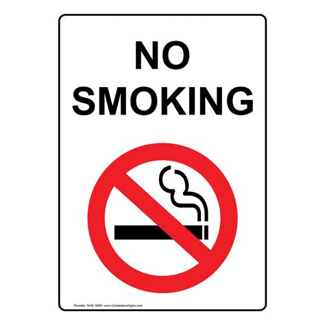 No Smoking Sign NHE-16861 No Smoking