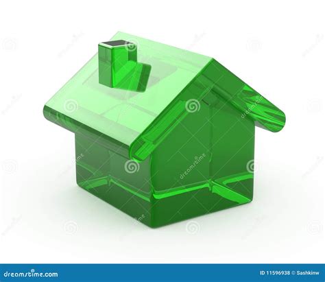 Green glass house stock illustration. Illustration of symbol - 11596938