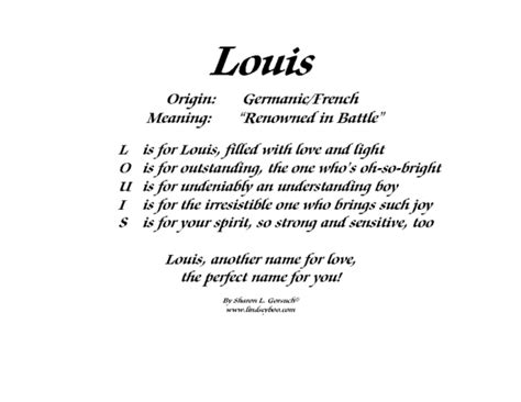 Meaning of Louis - LindseyBoo