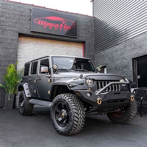 Jeep Wrangler wrapped in Matte Deep Black vinyl - Vinyl Wrap - 3M ...