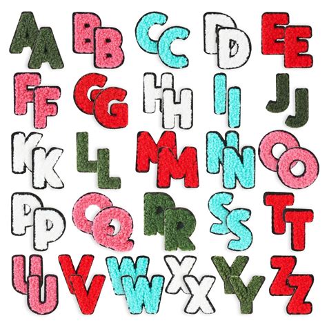 52 Pieces Iron On Letters for Clothing, 2 Sets A-Z Chenille Letter ...