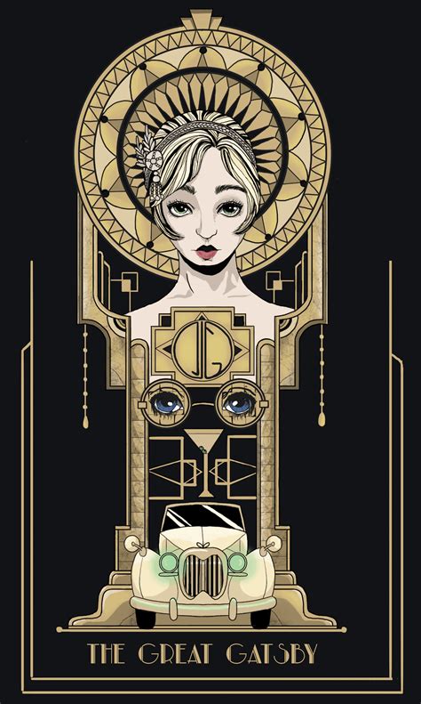 illustration the great gatsby art deco gold and black | Great gatsby art, Gatsby art, Art deco ...