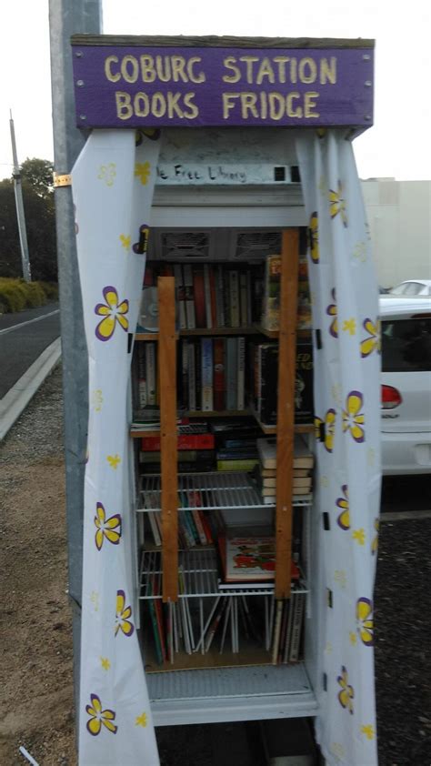 Coburg Station Books Fridge - Street Library Australia