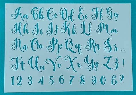 Calligraphy Number Letter Stencil Reusable Template Cursive, 40% OFF