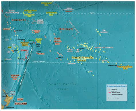 Political Map of Polynesia (1200 px) - Nations Online Project