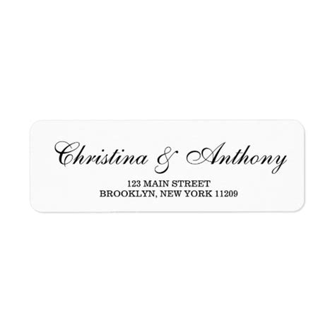 Custom Wedding Monogram Return Address Labels | Zazzle.com