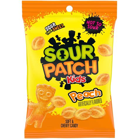 SOUR PATCH KIDS Peach Soft and Chewy Candy, 8.07 oz - Walmart.com Soft ...