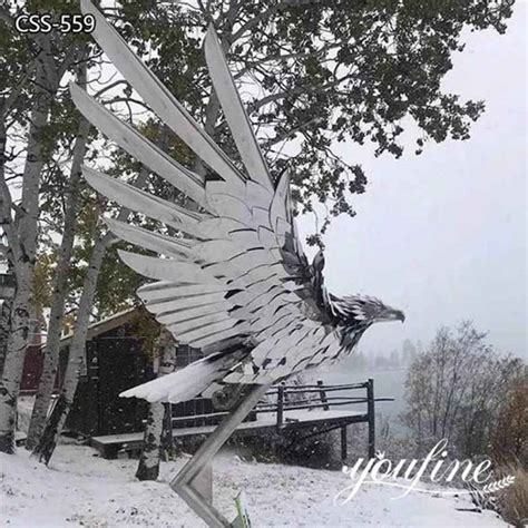 Large Metal Polished Eagle Sculpture Modern Art Decor for Sale CSS-559 ...