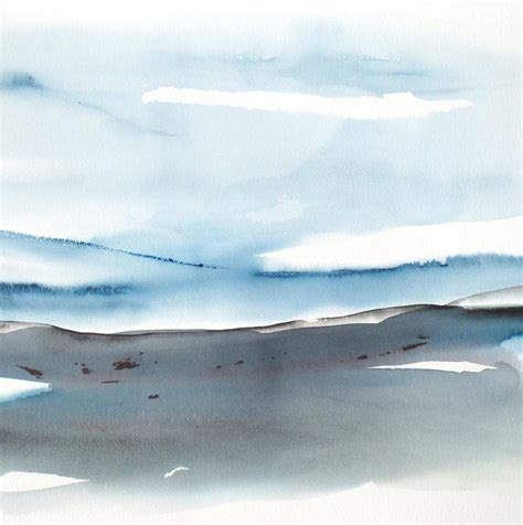 contemporary seascape watercolor | Пейзажи, Акварельное искусство, Акварель