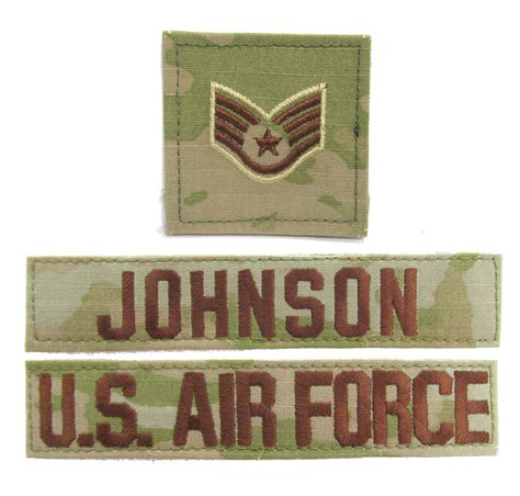 USAF OCP Name Tape Rank Insignia Package - Air Force Spice Brown – Military Uniform Supply, Inc.