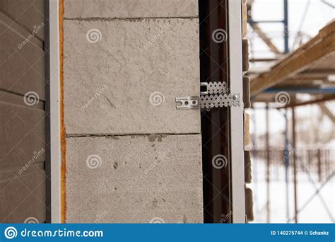 Installation of the Gate in the Garage Metal Stock Photo - Image of ...