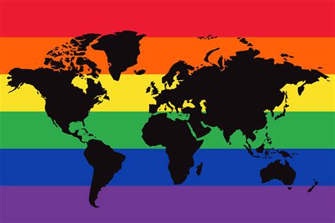 World map supporting Lgbt community vector illustration. Vector icon ...