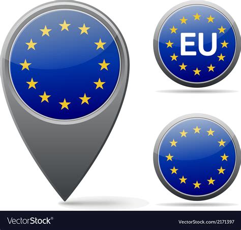 Eu flag Royalty Free Vector Image - VectorStock