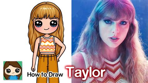 Taylor Swift Cartoon Drawing