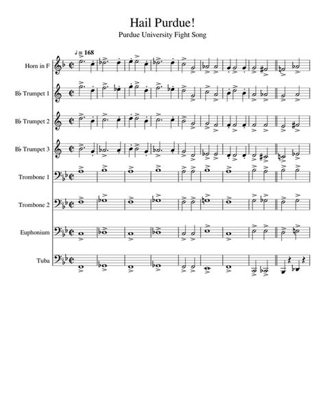 Hail Purdue! (Purdue Fight Song) | Fight song, Songs, Free sheet music