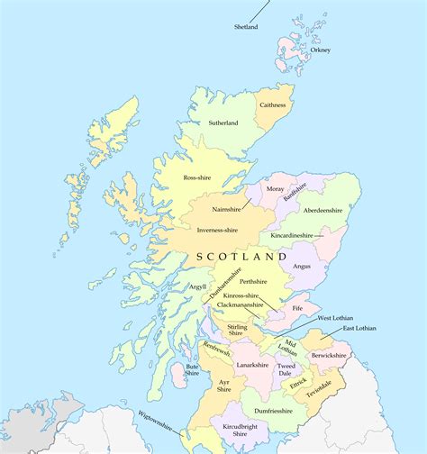 Counties of Scotland. [2096 x 2232] : MapPorn