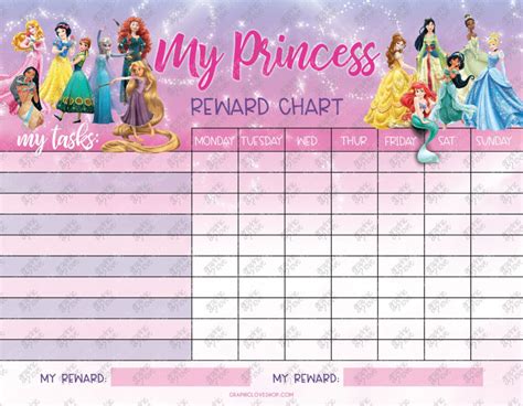 Free Printable Behavior Chart Blank Disney Princess - PrintableBehaviorChart.com