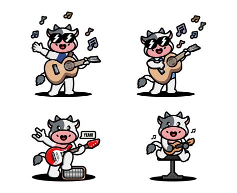 Cute cat playing guitar 9742227 Vector Art at Vecteezy