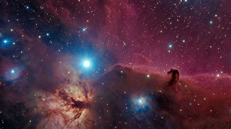 Download wallpaper 2048x1152 nebula, stars, space, bright, glow ultrawide monitor hd background