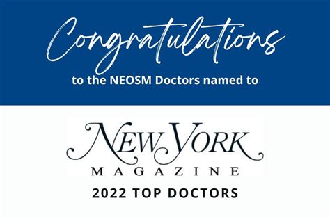 New York magazine: Top Doctors 2022 - Northeast Orthopedics and Sports Medicine