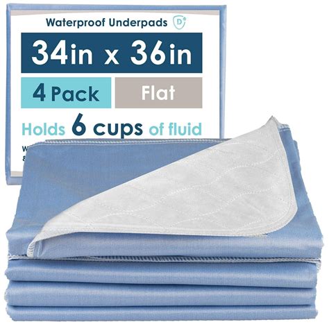 Dry Defender Waterproof Bed Pads for Incontinence - Absorbent Washable Underpad - Mattress Pads ...