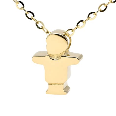 14k Yellow Gold Boy Pendant With Chain - Walmart.com