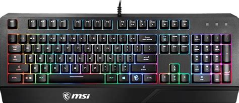 MSI Vigor GK20 RGB Gaming Keyboard, Wired Arabic Keyboard, Black | S11 ...