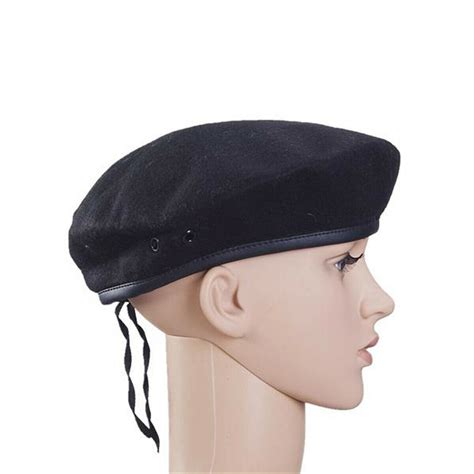 Unisex Military Army Soldier Hat Wool Beret Men Women Uniform ...