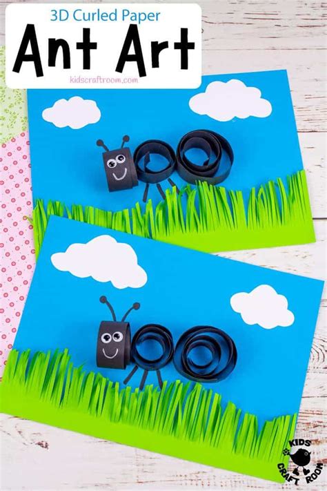 Curled Paper Ant Craft - Kids Craft Room