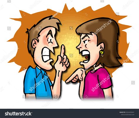 Couple Arguing Cartoon Style Stock Illustration 2024493041 | Shutterstock