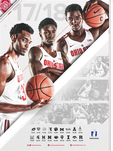 2017/18 Ohio State Basketball Schedule Poster on Behance | Sports ...