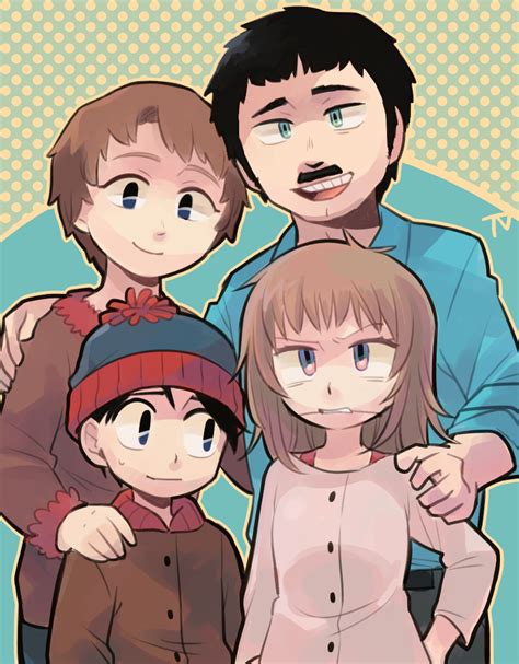 stan marsh, shelley marsh, randy marsh, and sharon marsh (south park) drawn by tsunoji | Danbooru