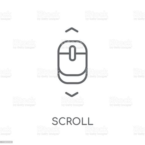 Scroll Linear Icon Modern Outline Scroll Logo Concept On White ...