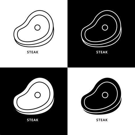 Meat Steak Logo. Food and Drink Illustration. Beef Grilled Icon Symbol ...