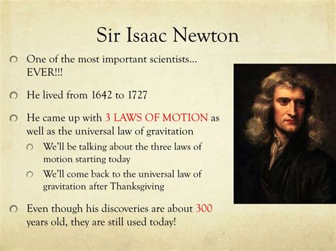 Sir Isaac Newton Laws