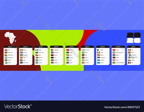 Set of african countries flag sorted by group of Vector Image