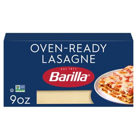 Barilla Oven Ready Lasagna Noodles Pasta - 9oz : Target