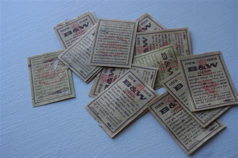 B and W Tobacco Coupons Lot of 20 Paper Ephemera Coupons - Etsy