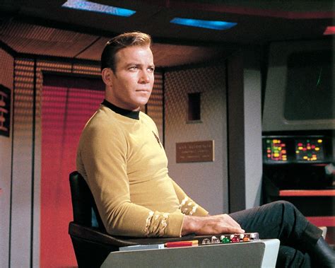 Publicity photo, depicting Captain James T. Kirk (William Shatner). From the 1960's television ...