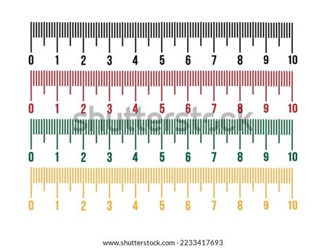 10 Centimeters Ruler Sets Horizontal Measuring Stock Vector (Royalty Free) 2233417693 | Shutterstock